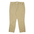 DKNY Womens Beige Cotton Blend Regular Leg Trousers W32 L25 Zip Pockets