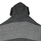 ZARA KNIT Womens Black & Grey Hooded Sleeveless Colourblock Jacket 3XL Polyester