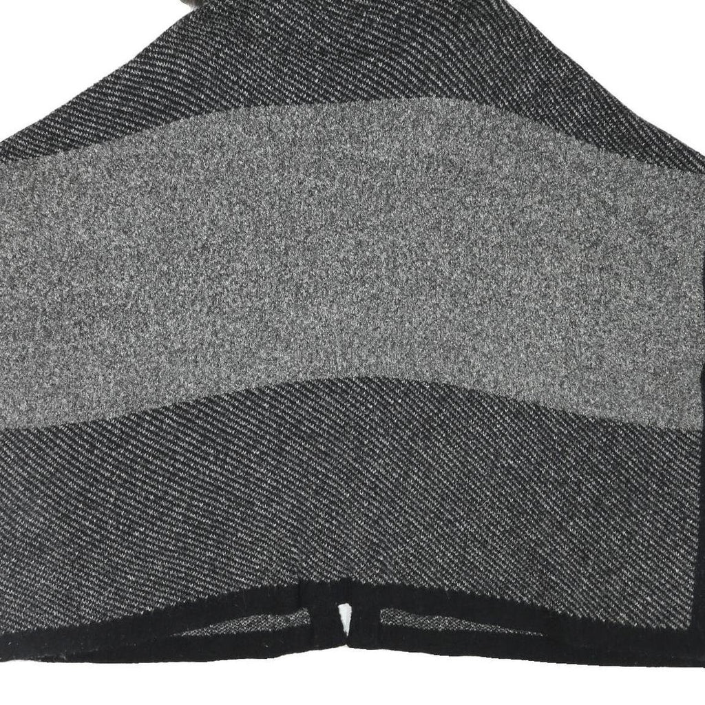 ZARA KNIT Womens Black & Grey Hooded Sleeveless Colourblock Jacket 3XL Polyester