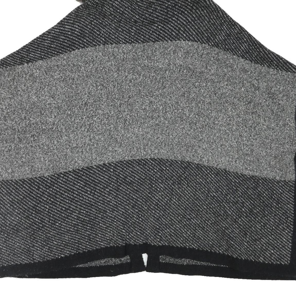 ZARA KNIT Womens Black & Grey Hooded Sleeveless Colourblock Jacket 3XL Polyester