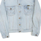 WRANGLER Mens Blue Denim Jacket M Cotton Blend Button Closure Classic Fit