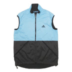 ADIDAS Mens Blue & Black Outdoor Jacket S Polyester Sportswear Zip