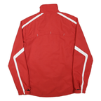 ADIDAS Mens Red White M Embroidered Polyester Blend Zip Jacket S Track Sports