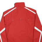 ADIDAS Mens Red White M Embroidered Polyester Blend Zip Jacket S Track Sports