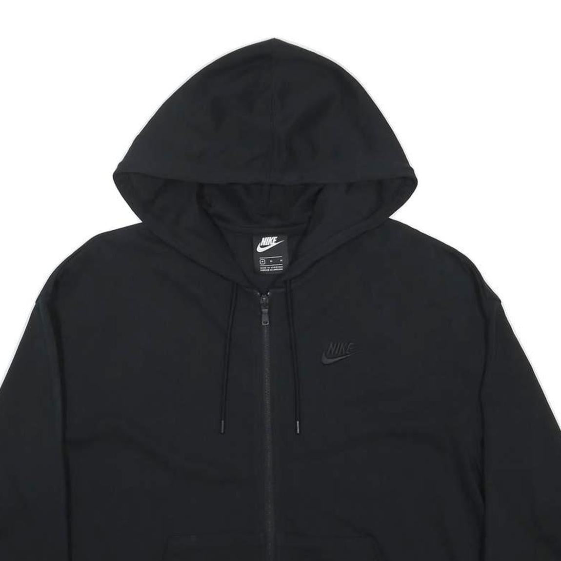NIKE Womens Black Pullover Hoodie M Zip Sweatshirt Casual Sportswear