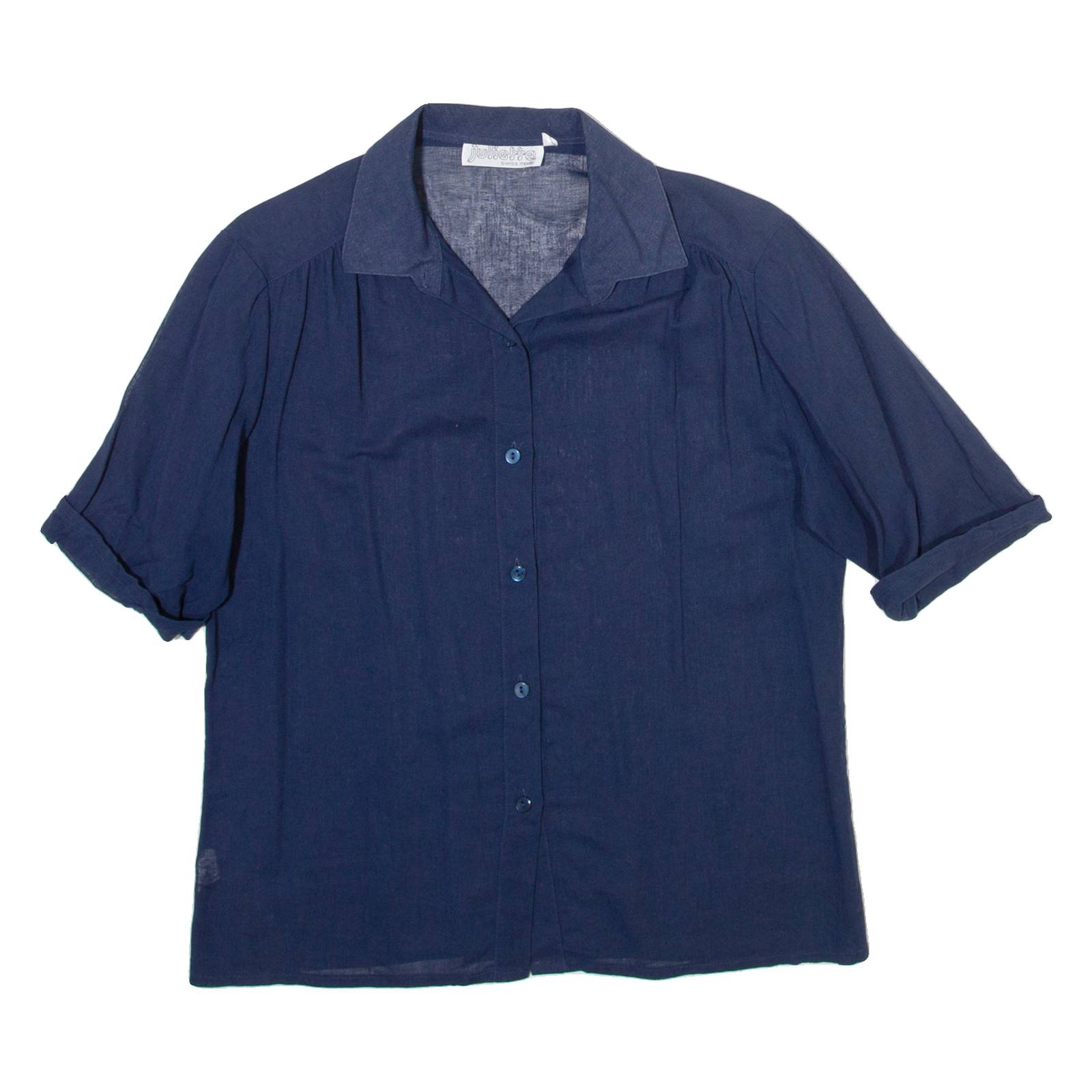 JULIETTA Womens Shirt Blue Collared M