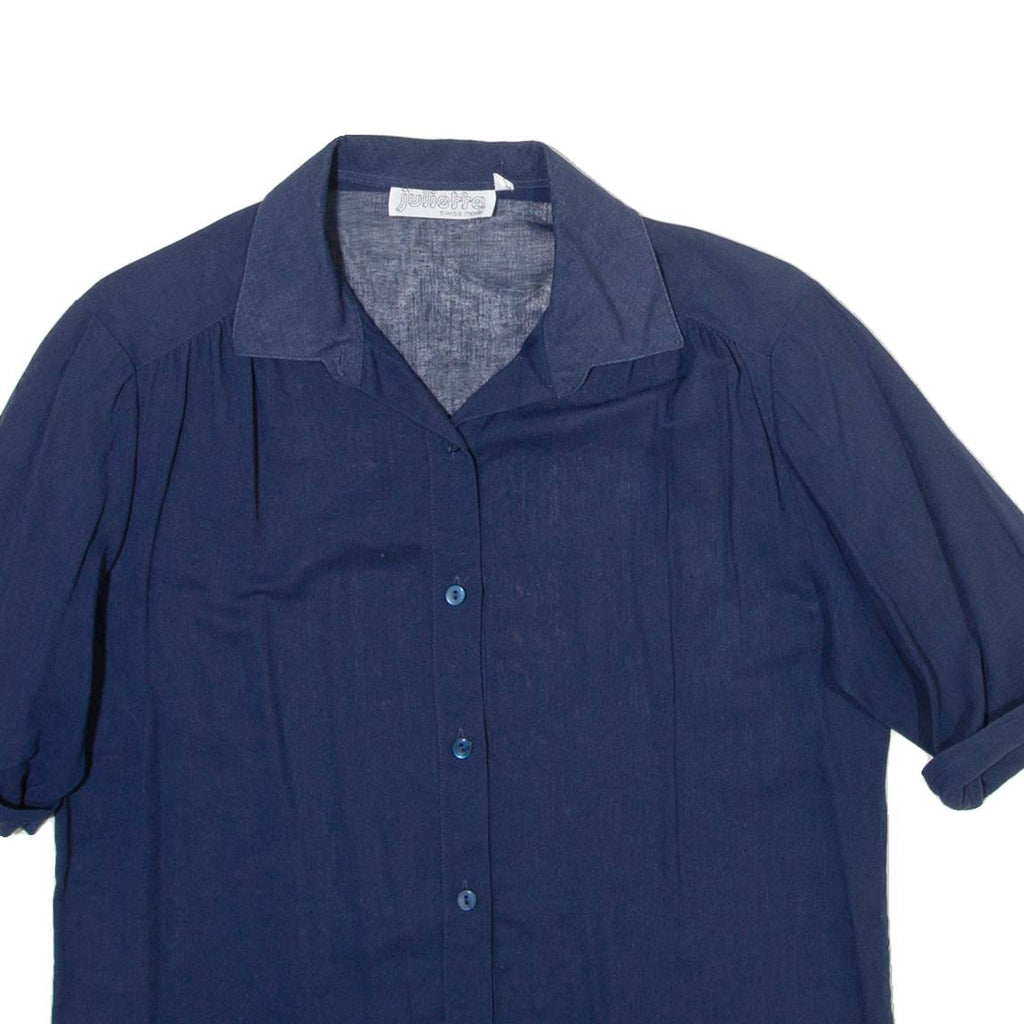 JULIETTA Womens Shirt Blue Collared M