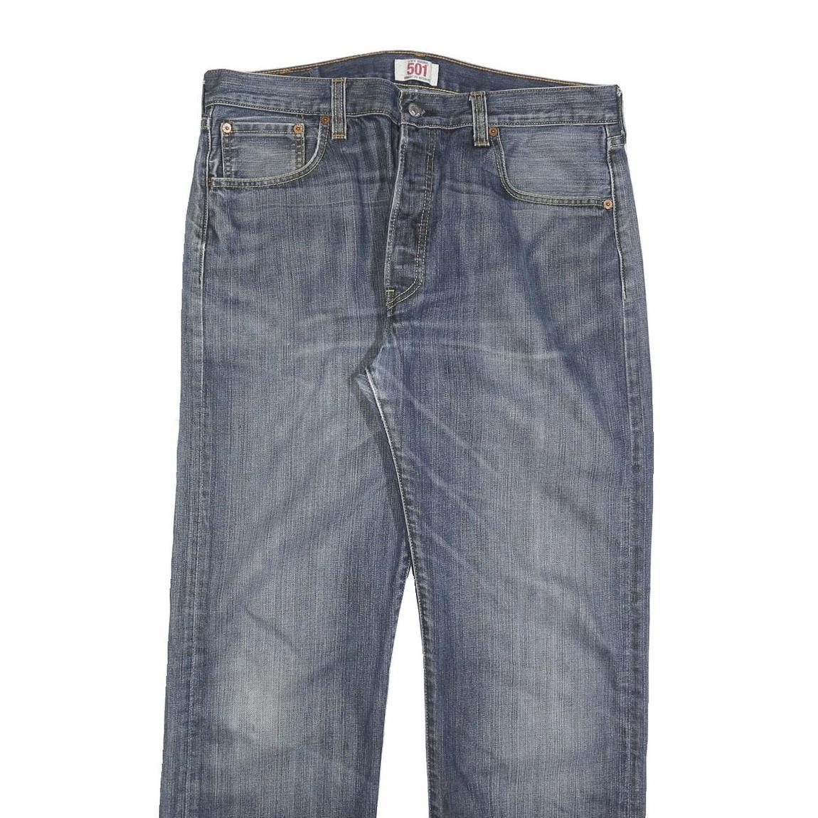 LEVI'S 501 Mens Jeans Blue Regular Straight Denim Medium W36 L32 Classic Denim