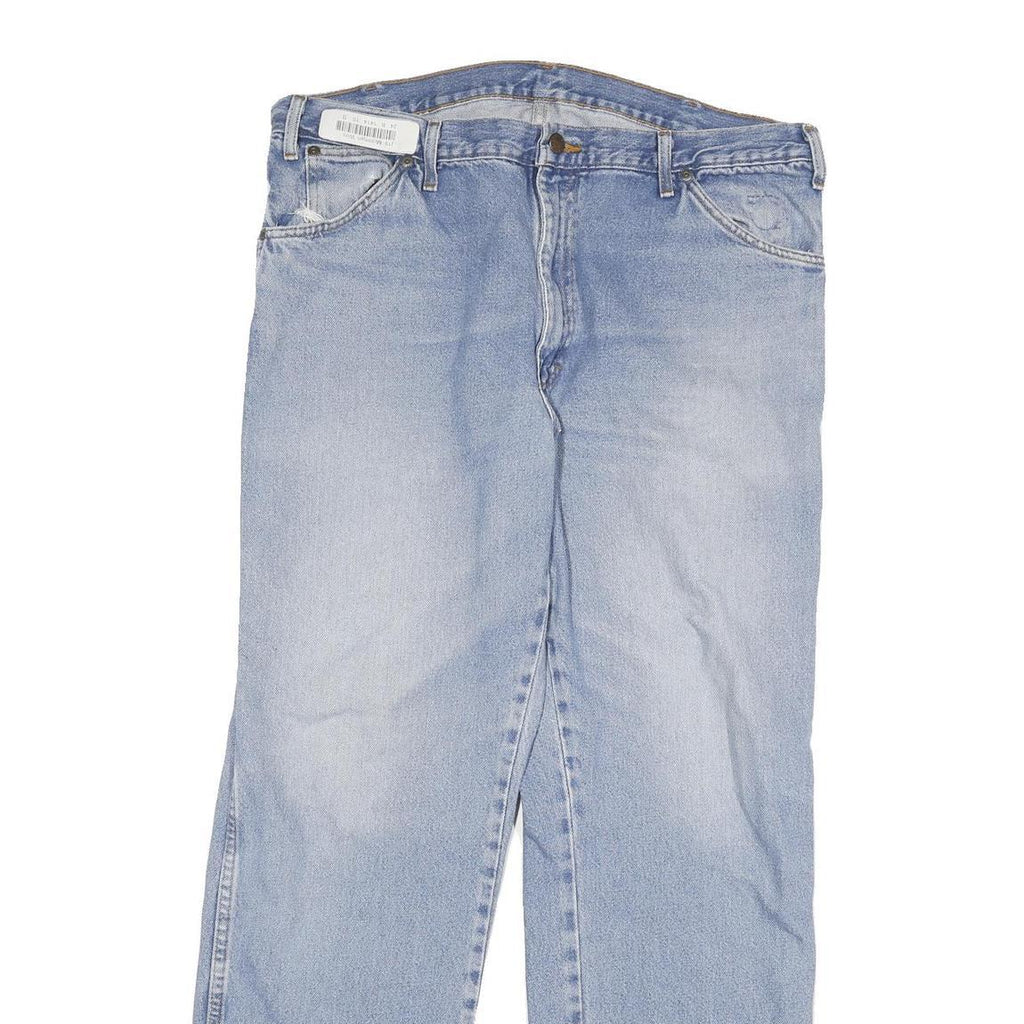 DICKIES Mens Jeans Blue Regular Straight Denim Medium W34 L29 Workwear Zip