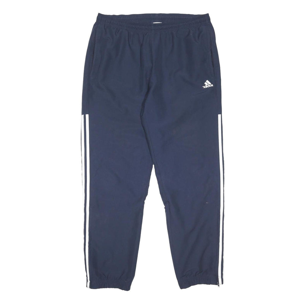 ADIDAS Mens Joggers Navy Blue & White Slim Tapered L W34 L29 Sportswear Track