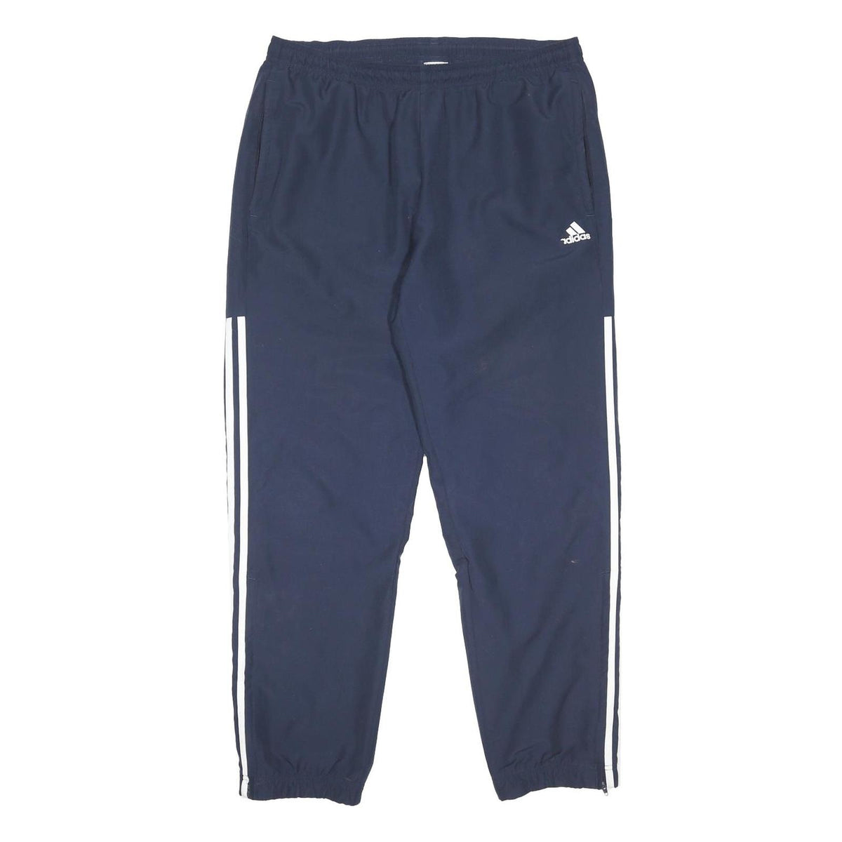 ADIDAS Mens Joggers Navy Blue & White Slim Tapered L W34 L29 Sportswear Track