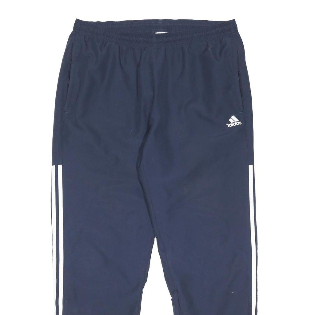 ADIDAS Mens Joggers Navy Blue & White Slim Tapered L W34 L29 Sportswear Track