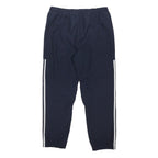 ADIDAS Mens Joggers Navy Blue & White Slim Tapered L W34 L29 Sportswear Track