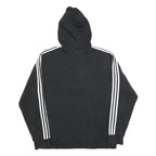 ADIDAS Mens Black Hoodie L Cotton Blend Pullover Sports Sweatshirt