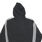 ADIDAS Mens Black Hoodie L Cotton Blend Pullover Sports Sweatshirt