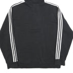 ADIDAS Mens Black Hoodie L Cotton Blend Pullover Sports Sweatshirt