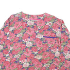 CAMPAIGN SPORT Womens Pink Floral Printed Long Sleeve Round Neck Cotton Blend