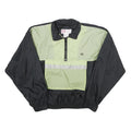 HANES Womens Black & Green Nylon Pullover Jacket M Lightweight Windbreaker