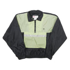 HANES Womens Black & Green Nylon Pullover Jacket M Lightweight Windbreaker