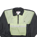 HANES Womens Black & Green Nylon Pullover Jacket M Lightweight Windbreaker
