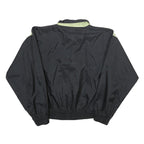 HANES Womens Black & Green Nylon Pullover Jacket M Lightweight Windbreaker