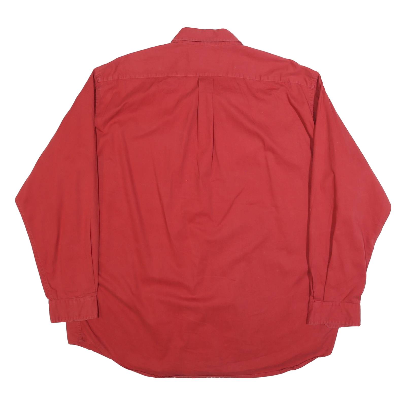 MARLBORO Mens Red Button-Down Cotton Blend Shirt 3XL Classic Casual Long Sleeve
