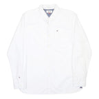 HILFIGER DENIM Mens White XL Cotton Shirt Long Sleeve Button Down Classic Fit
