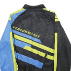 4UCYCLING Mens Black & Blue Performance Cycling Jersey M Long Sleeve Crew Neck