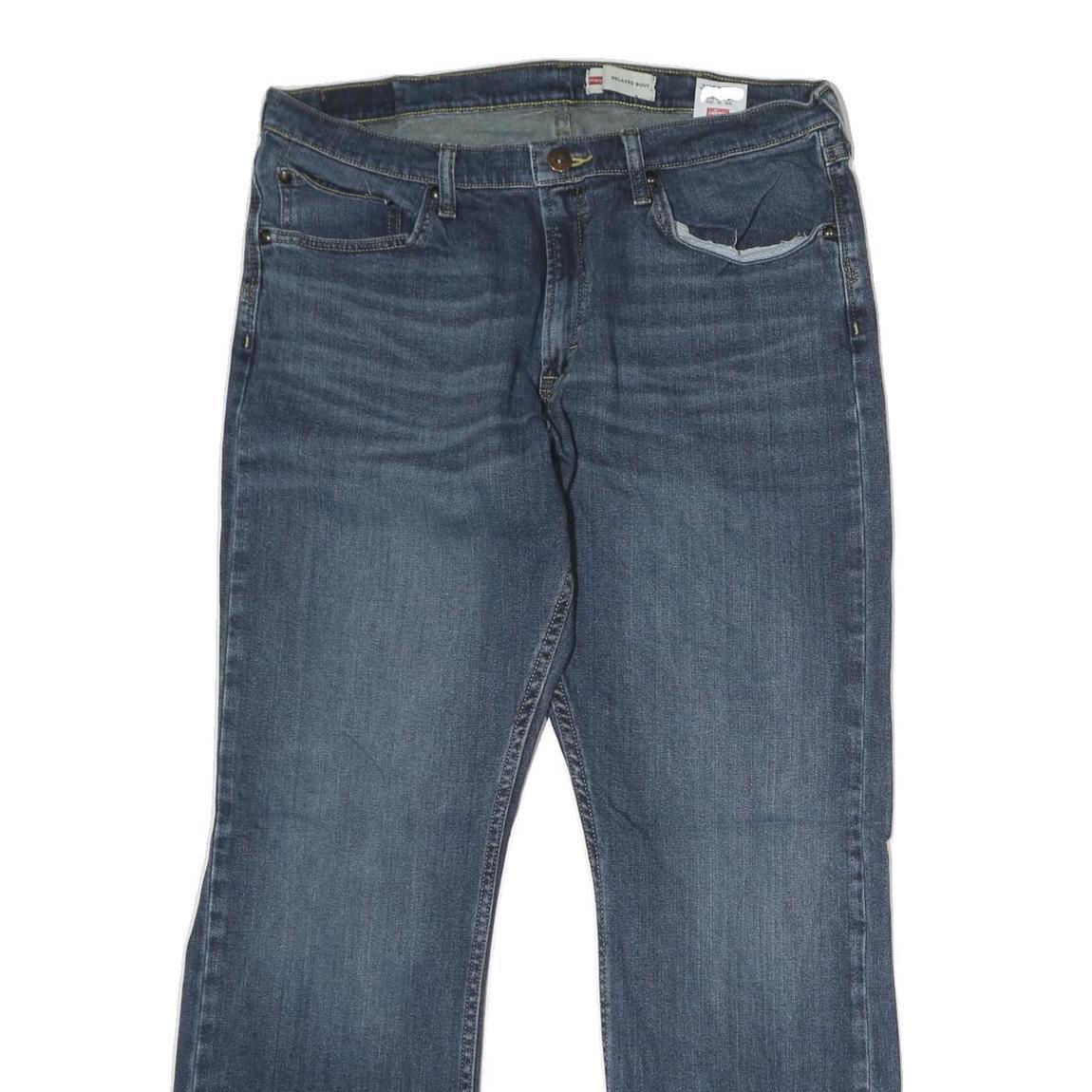 WRANGLER Mens Jeans Blue Regular Straight Denim Medium W36 L30 Classic Zip
