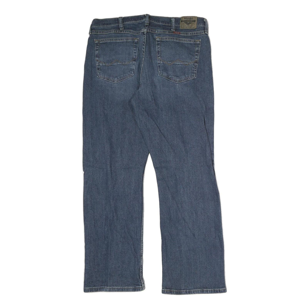 WRANGLER Mens Jeans Blue Regular Straight Denim Medium W36 L30 Classic Zip