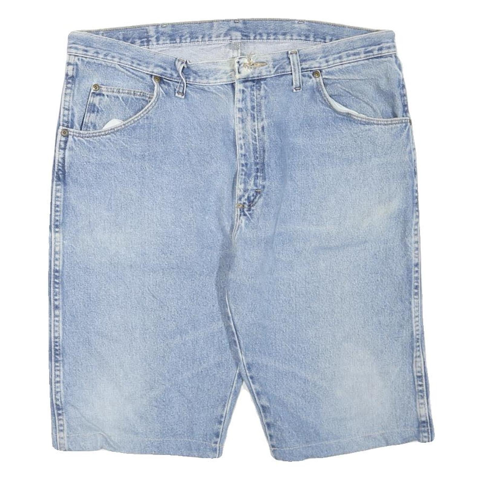 WRANGLER Womens Denim Casual Blue Shorts Size L W38 Relaxed Fit Premium Style