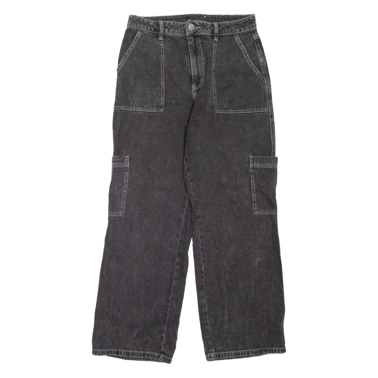 RSQ Carpenter Womens Jeans Black Loose Straight W30 L28