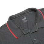 PUMA Mens Grey & Red Polo Shirt Short Sleeve L Sports Casual Cotton Blend
