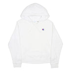 CHAMPION REVERSE WEAVE Womens White Pullover Hoodie S Cotton Blend Casual