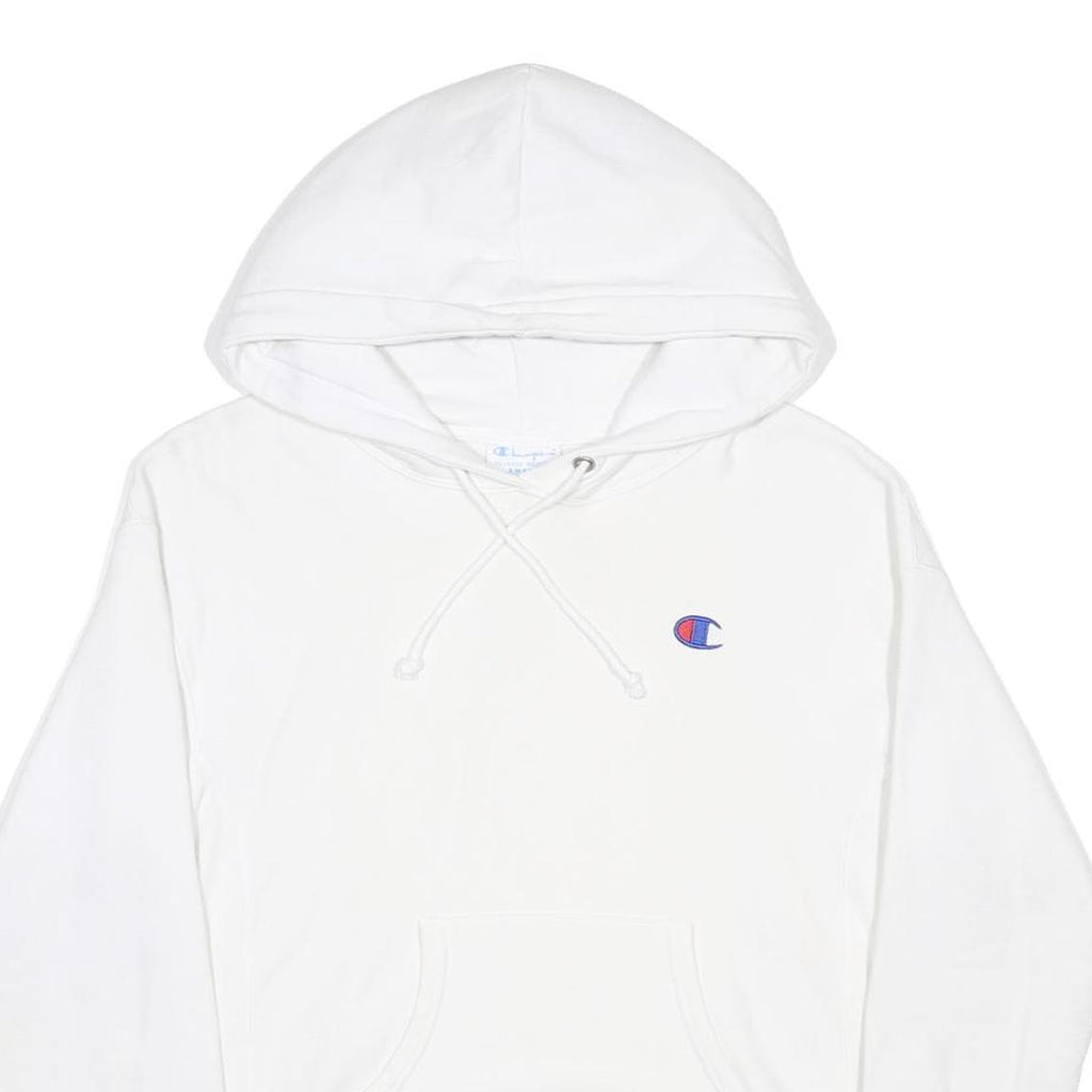 CHAMPION REVERSE WEAVE Womens White Pullover Hoodie S Cotton Blend Casual