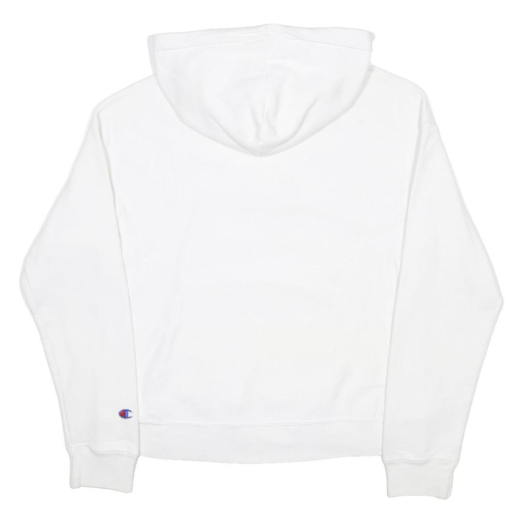 CHAMPION REVERSE WEAVE Womens White Pullover Hoodie S Cotton Blend Casual
