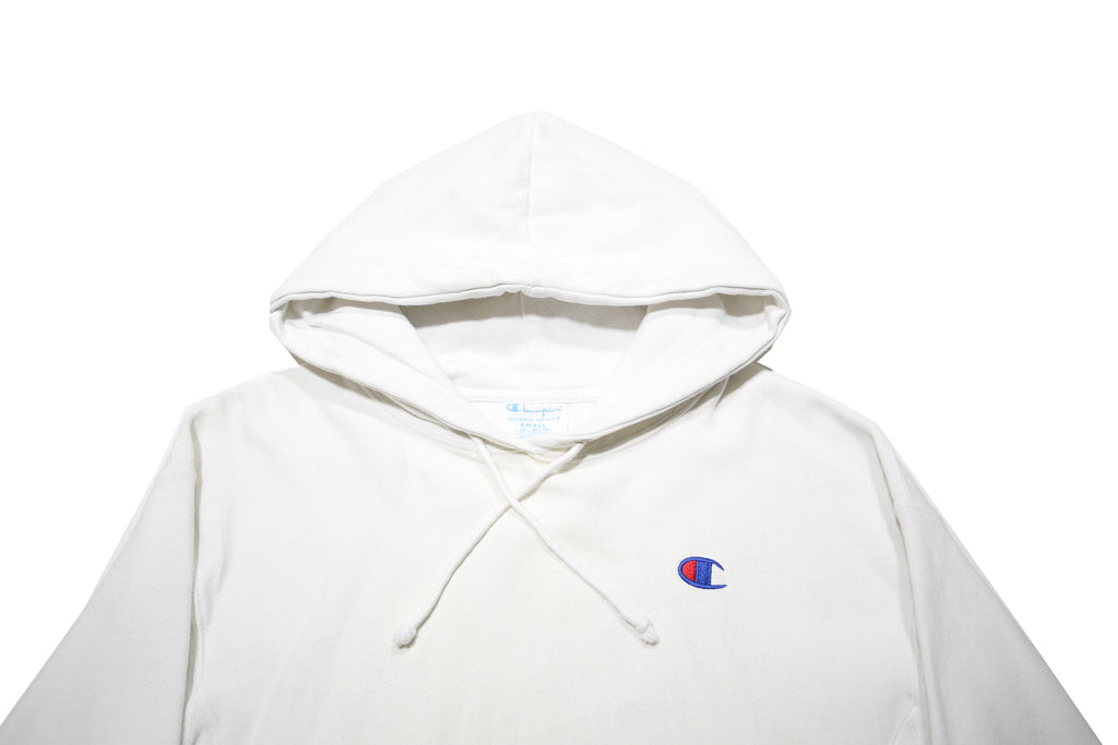 CHAMPION REVERSE WEAVE Womens White Pullover Hoodie S Cotton Blend Casual