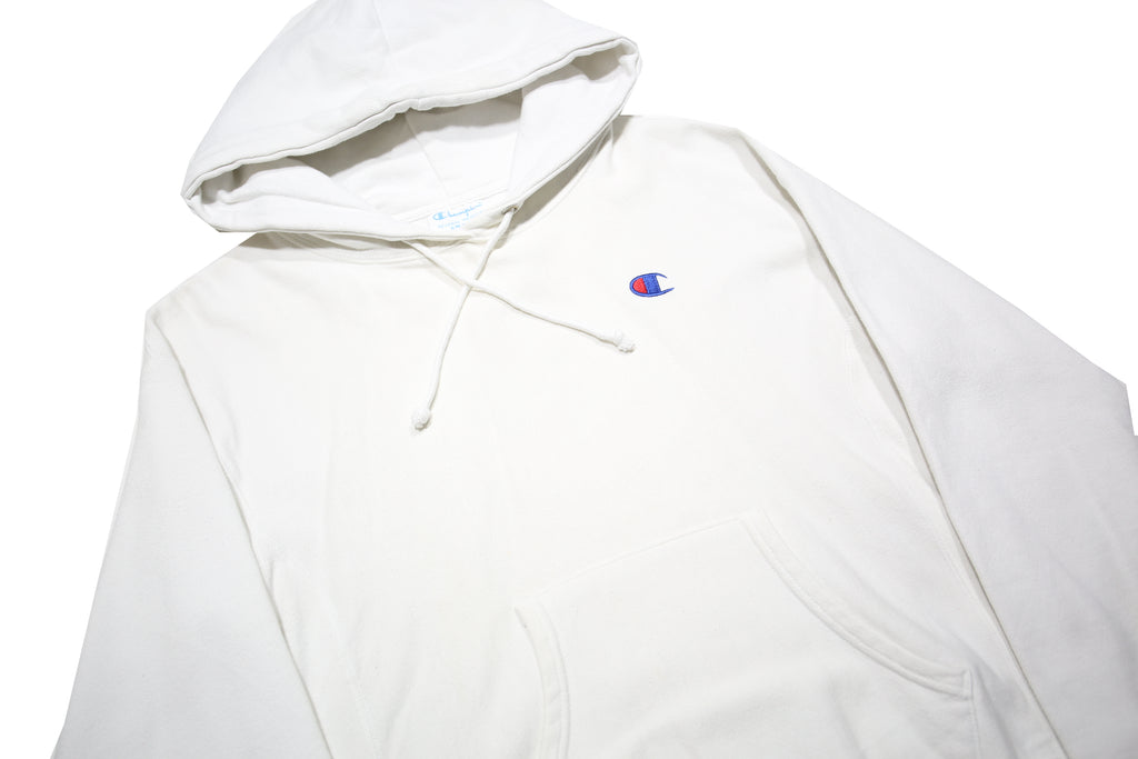 CHAMPION REVERSE WEAVE Womens White Pullover Hoodie S Cotton Blend Casual