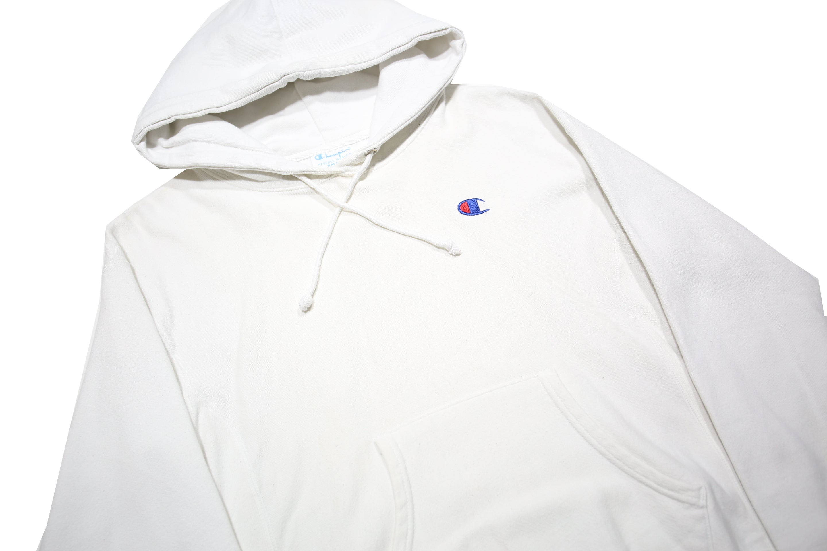CHAMPION REVERSE WEAVE Womens White Pullover Hoodie S Cotton Blend Casual