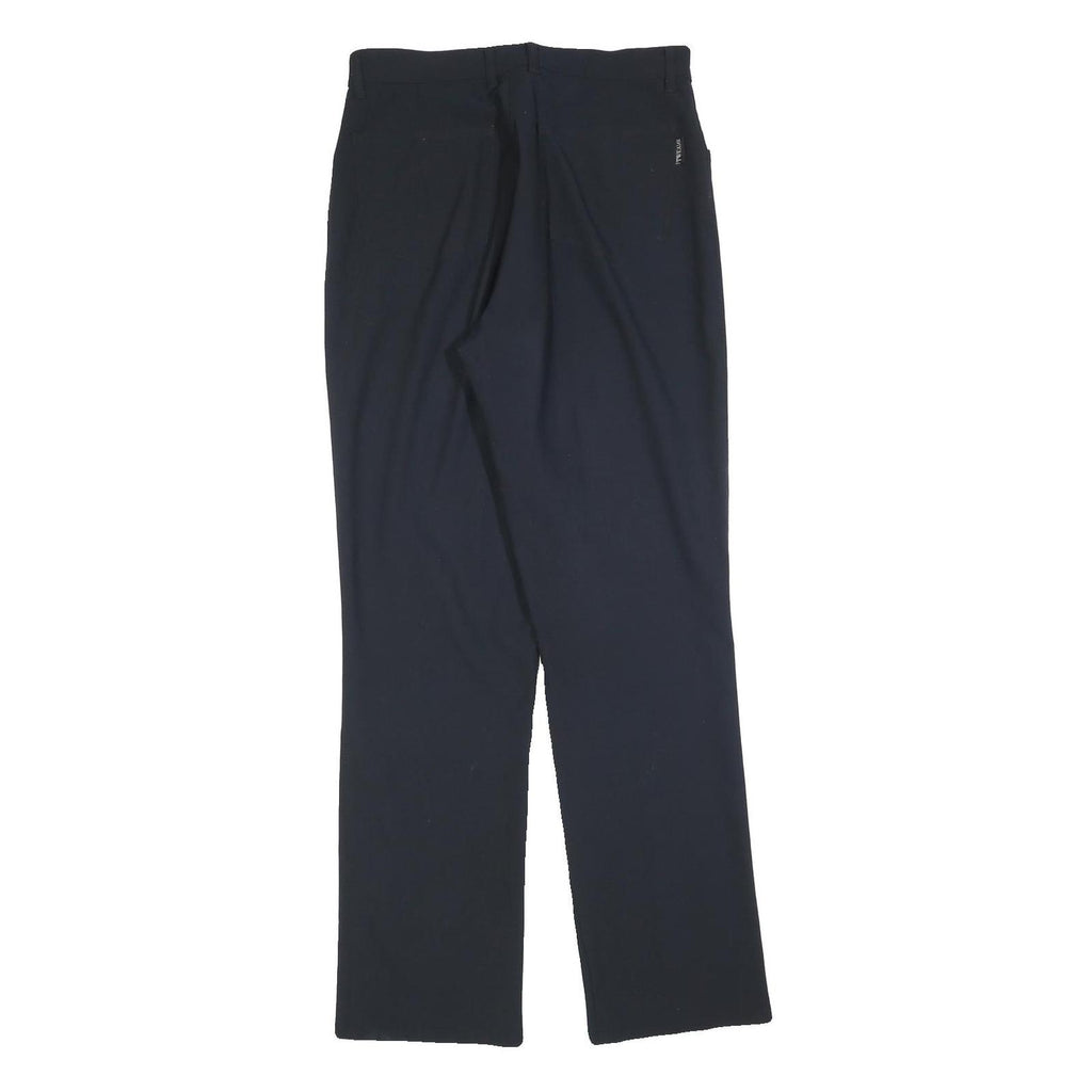 TWEANS Womens Polyester Blend Black Regular Fit Straight Leg Trousers W28 L32