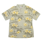 SUMMA Mens Polo Shirt Green Floral M