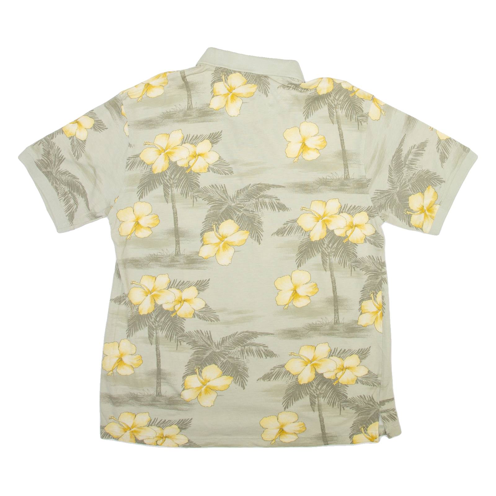 SUMMA Mens Polo Shirt Green Floral M