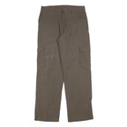 SWITCHER Mens Cotton Blend Regular Cargo Trousers Brown W30 L30 Casual Everyday