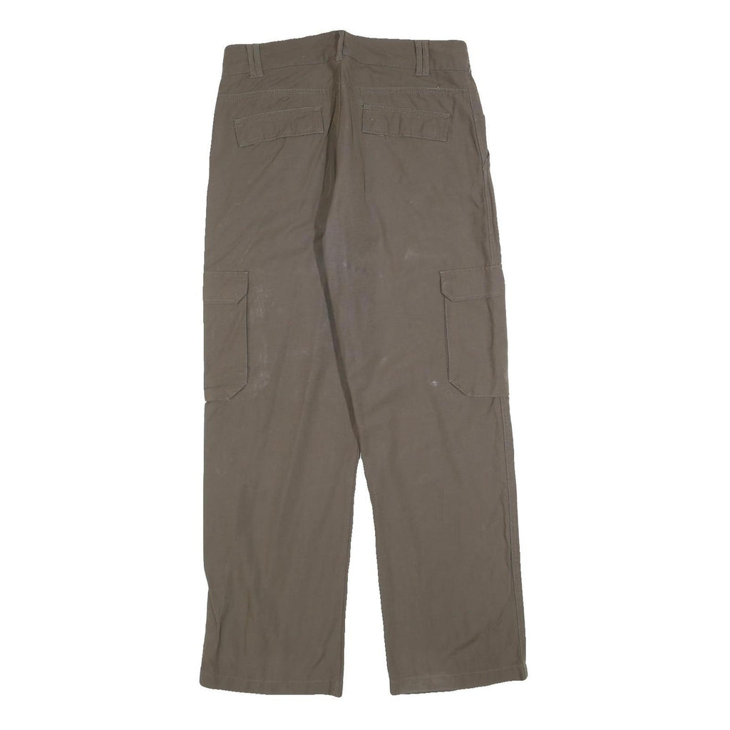 SWITCHER Mens Cotton Blend Regular Cargo Trousers Brown W30 L30 Casual Everyday