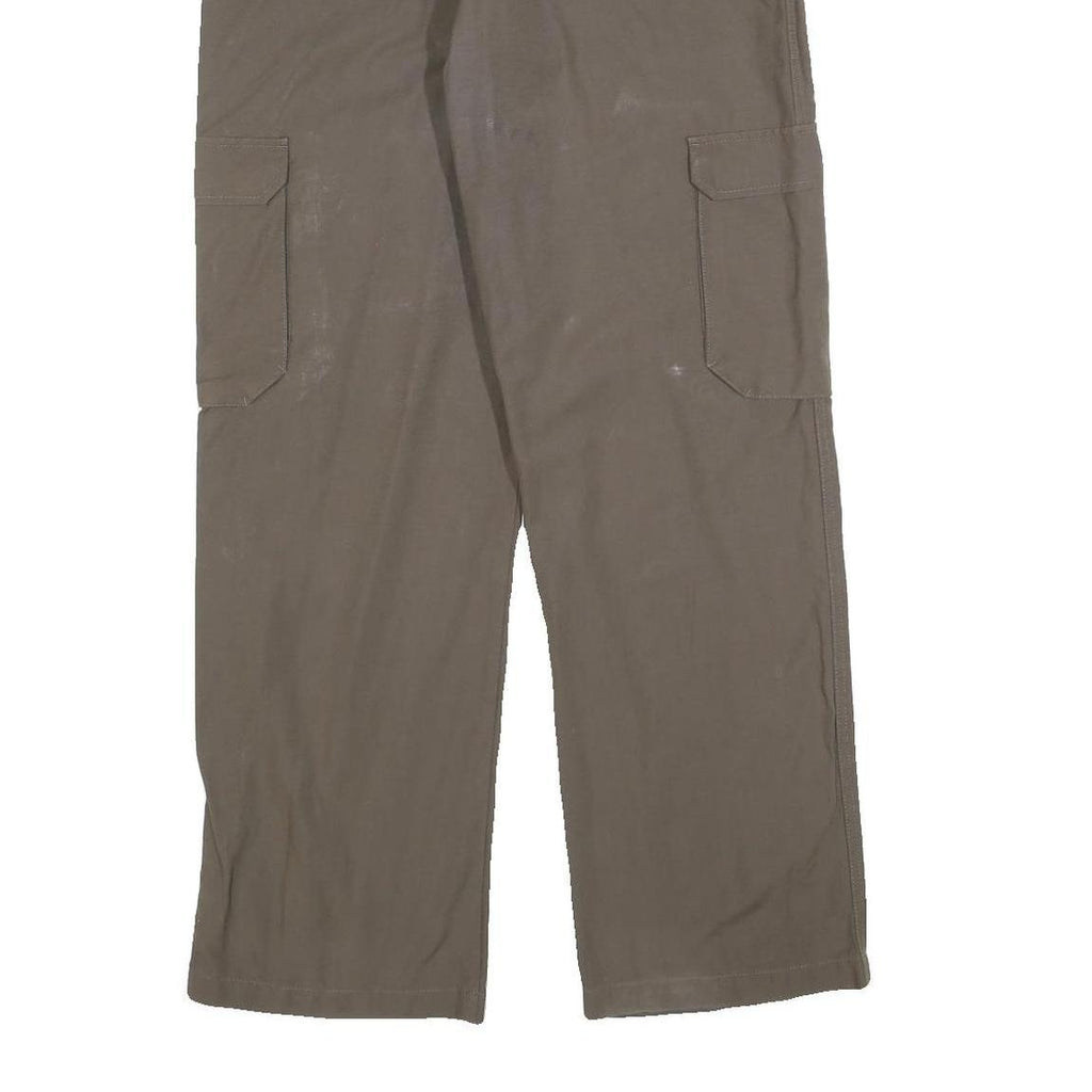 SWITCHER Mens Cotton Blend Regular Cargo Trousers Brown W30 L30 Casual Everyday