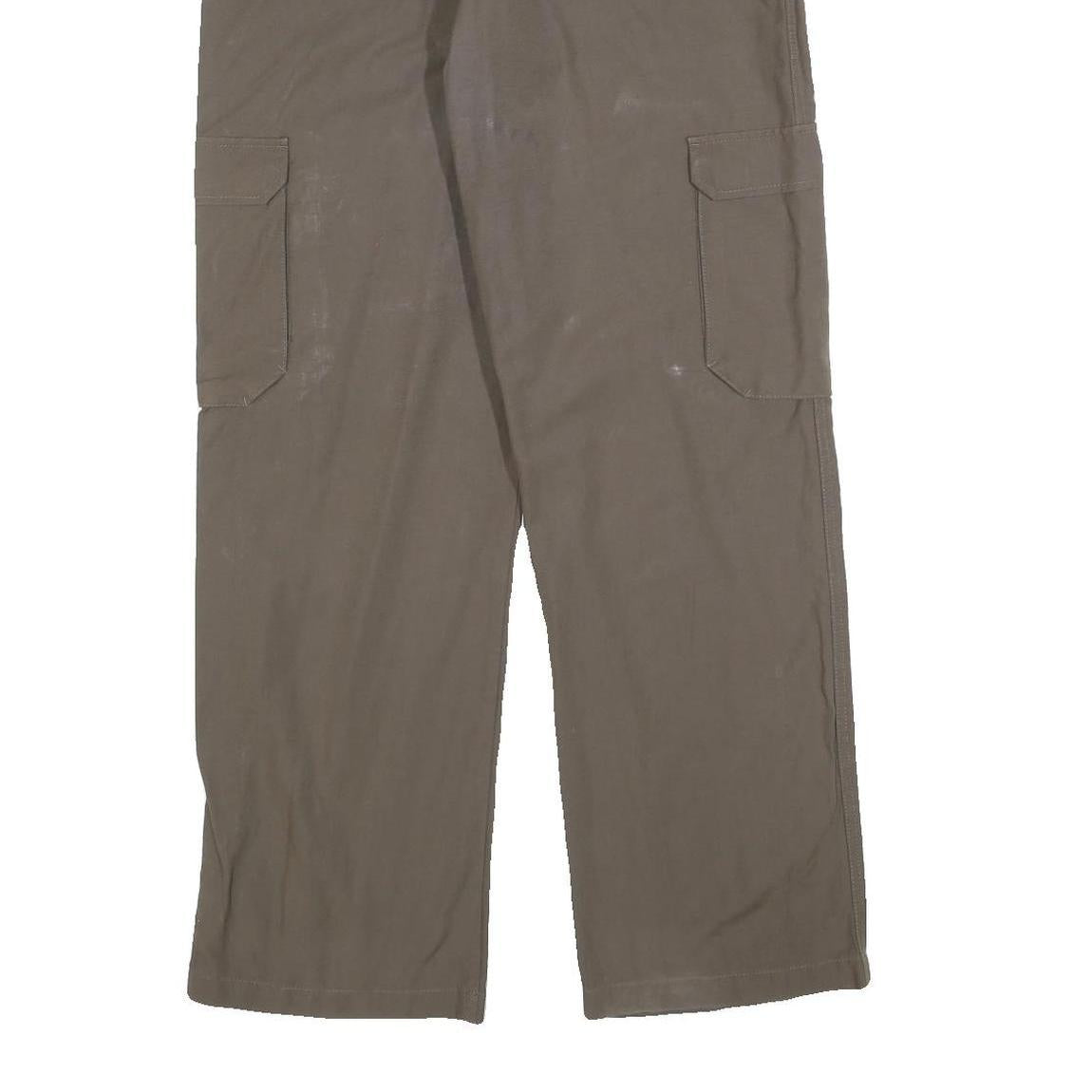 SWITCHER Mens Cotton Blend Regular Cargo Trousers Brown W30 L30 Casual Everyday