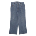 AOSIGE Mens Jeans Blue Regular Bootcut Denim Medium W30 L27 Zip Cotton Blend