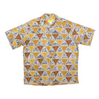 SALT & LIGHT Mens Yellow & Brown Patterned Shirt XL Cotton Blend Casual Summer