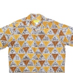SALT & LIGHT Mens Yellow & Brown Patterned Shirt XL Cotton Blend Casual Summer