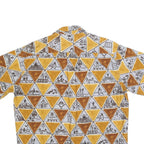 SALT & LIGHT Mens Yellow & Brown Patterned Shirt XL Cotton Blend Casual Summer